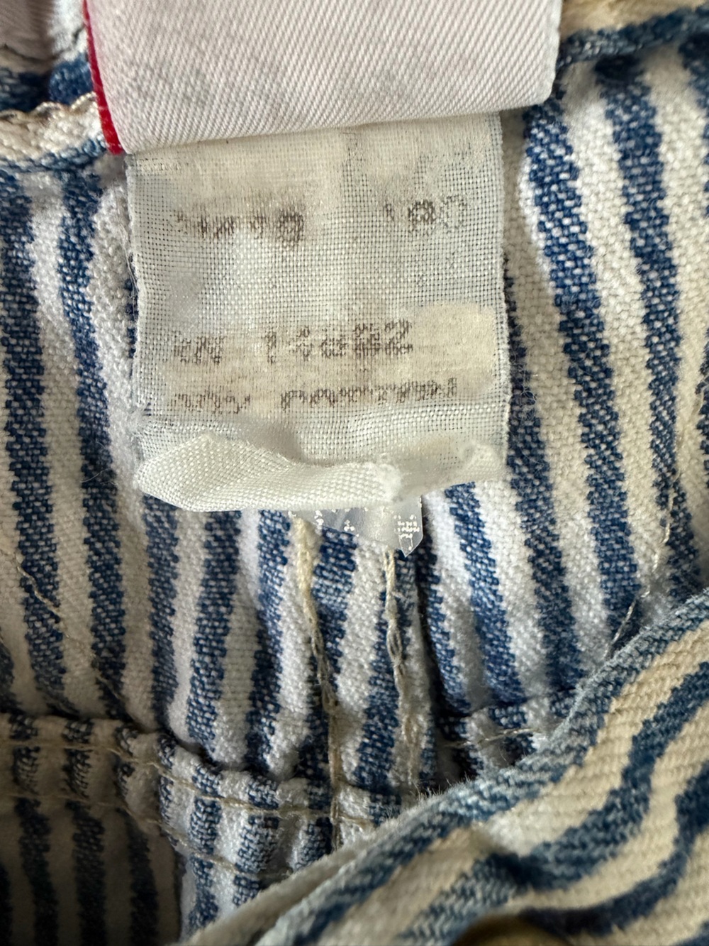 Marithe Francois Girbaud Pinstripe Denim Shorts 33 Vintage Hickory Stripe Jorts - Picture 6 of 13